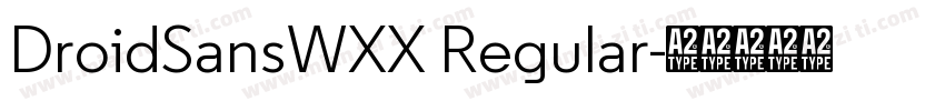 DroidSansWXX Regular字体转换